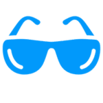 blue sunglasses icon